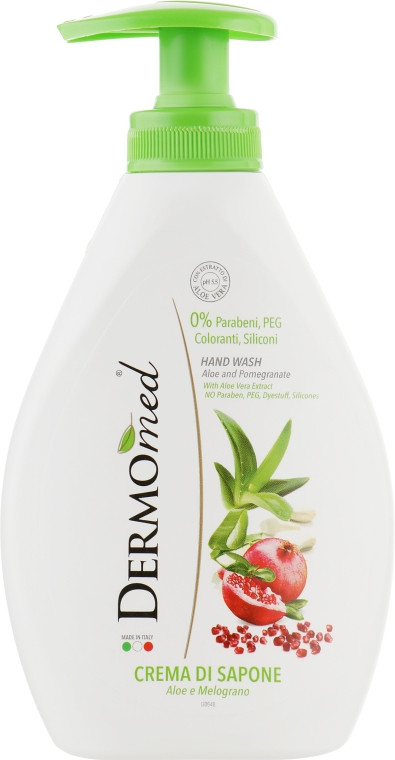 Крем-мило з дозатором DERMOmed ALOE & POMEGRANATE 1000 мл (8050444493073)