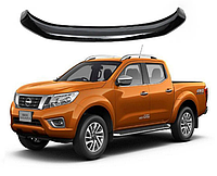 Дефлектор капота мухобойка на Nissan Navara 2016-2023 (Ниссан Навара) EuroCap