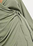 Сукня стильна на запах Asos Хакі, фото 4