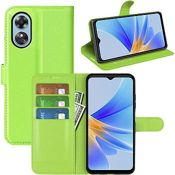 Чохол-книжка Litchie Wallet для Oppo A17 / A17k Light Green