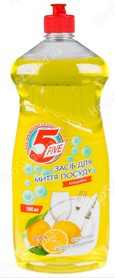 Засіб для миття посуду Five Лимон концентрат 1л (4820021765087)