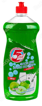 Засіб для миття посуду Five Яблуко концентрат 1л (4820021765070)