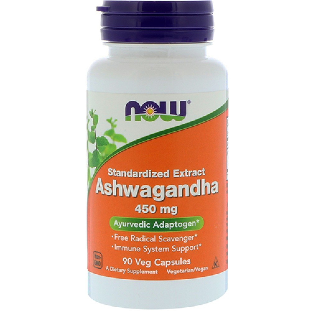 Харчова добавка NOW Foods ASHWAGANDHA 450 мг 90 капсул, фото 1
