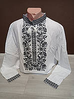 Дитяча вишиванка з вишивкою для хлопчика підлітка УкраїнаТД на 6-16 років льон