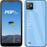 Смартфон Tecno POP 5 Go 5,7" батарея 4000 мАг 1/16Gb зі сканером відбитків пальців блакитний