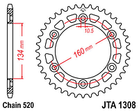 Звезда задняя JT JTA1308.45