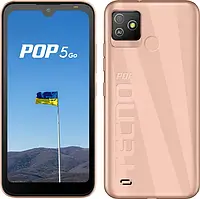 Смартфон Tecno POP 5 Go 5,7" батарея 4000 мАг 1/16Gb зі сканером відбитків пальців коричневий