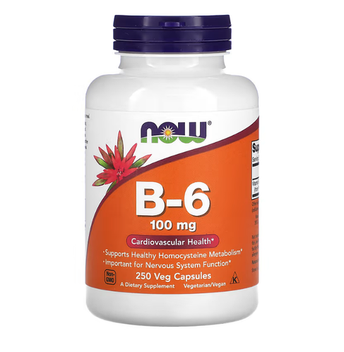 Купить Витамин В6 Now Foods (Vitamin B-6) 100 мг 250 капсул, цена 605 ...