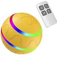 Интерактиная USB игрушка Вращающийся мячик на пульту с пультом Желтый