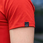 Чоловіча футболка двоколірна чорна з червоною бавовняною на літо, фото 6