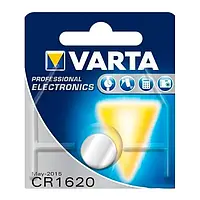 Батарейка Varta Lithium CR1620 Silver 1 шт, таблетка