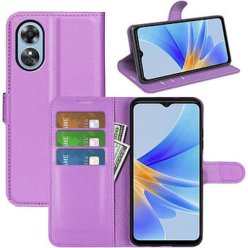 Чохол-книжка Litchie Wallet для Oppo A17 / A17k Violet