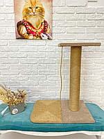 Кігтеточка з лежанкою для кішок джутова 65*55*40 см