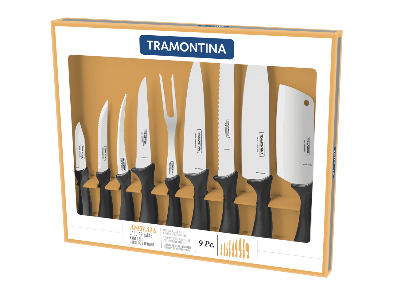 Набор ножей TRAMONTINA AFFILATA 9 предметов (6408343) (ID#1871288791 ...