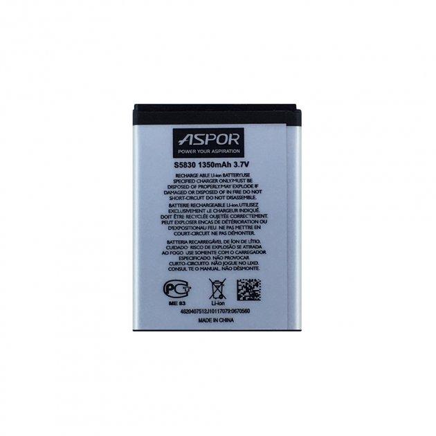 Акумулятор Aspor для Samsung S5830 / S5660 / S6012 / S7500 (EB494358VU)