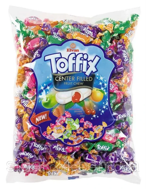 Цукерки жувальні фруктові асорті Toffix MIX Elvan, 1000 г (Товікс), Туреччина