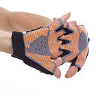 Рукавиці для фітнесу рукавички спортивні SP-Sport 307 розмір XL Black-Grey-Orange, фото 2