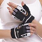 Рукавиці для фітнесу рукавички спортивні SP-Sport 307 розмір XL Black-Grey-Orange, фото 8
