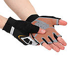 Рукавиці для фітнесу рукавички спортивні SP-Sport 307 розмір XL Black-Grey-Orange, фото 6