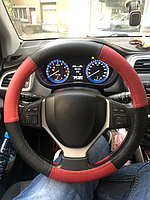 Кожаный чехол на руль Тойота Айго М 37-39. Оплетка руля Toyota Aygo