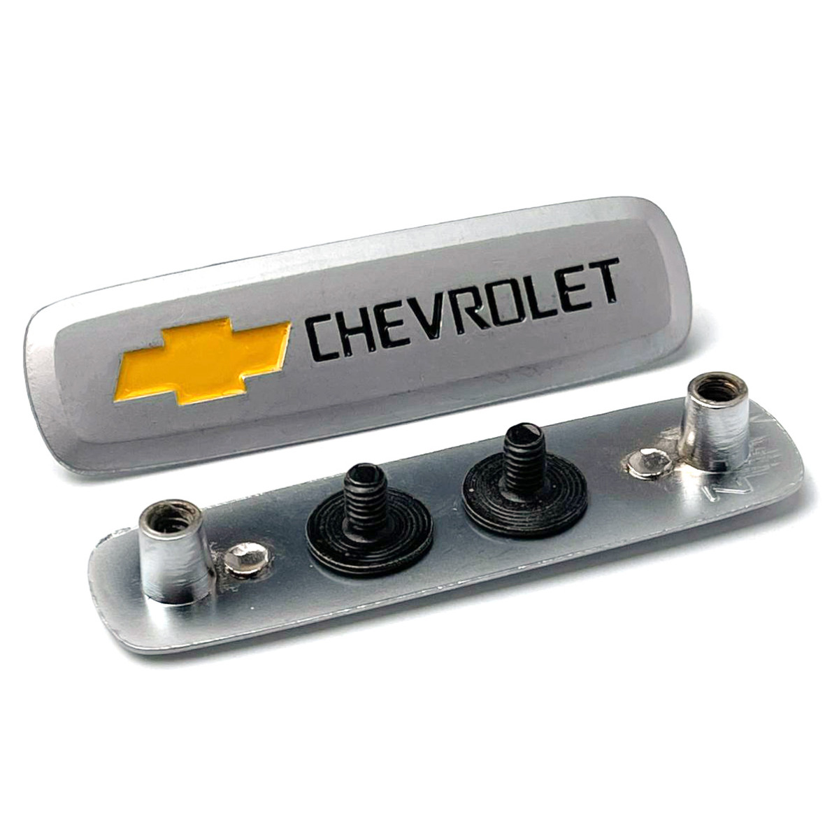Емблема шильдик Chevrolet для автомобільних килимків Алюміній 1 шт., фото 1