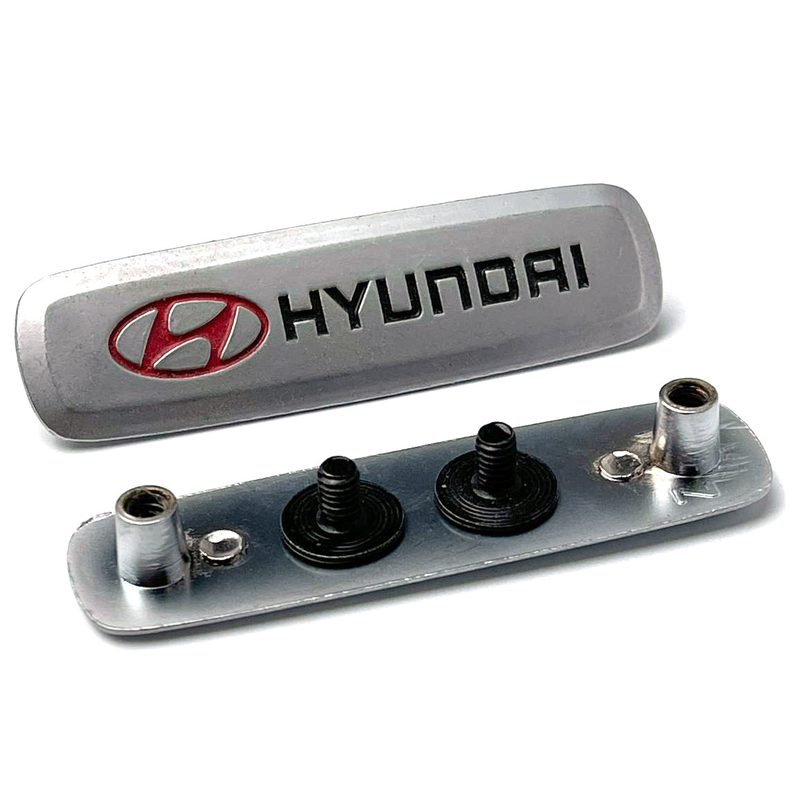 Емблема-шильдик Hyundai для автомобільних килимків Алюміній 1 шт., фото 1