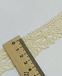 Мереживо світло жовте ширина 3см, фото 3