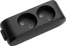 Колодка Panasonic X-tendia без заземлення 2 гнізда ЧОРНА