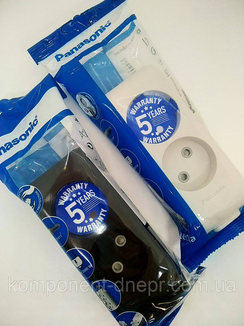 Колодка Panasonic X-tendia без заземлення 2 гнізда (1шт сіра і 1шт чорна)
