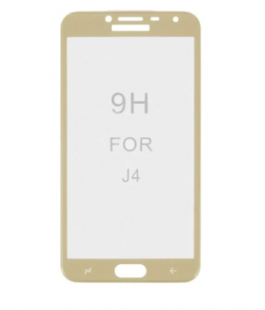 Скло захисне Full Glue 9H для Samsung J4 Plus/J415- золотий