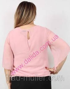 Пудрово-розовая шифоновая блуза Dalida - фото 2 - id-p558077812
