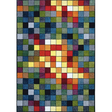 Килим 2,40х3,40 з яскравими квадратиками Kolibri 11161/130, фото 1