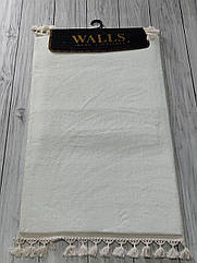 Набір велюрових килимків для ванної кімнати з бахромою 2 предмети Wall's Home Туреччина кремовий