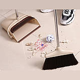 Віник та совок для прибирання в наборі щітка для підлоги з довгою ручкою та совком, фото 3