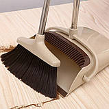Віник та совок для прибирання в наборі щітка для підлоги з довгою ручкою та совком, фото 8