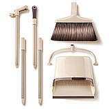 Віник та совок для прибирання в наборі щітка для підлоги з довгою ручкою та совком, фото 10