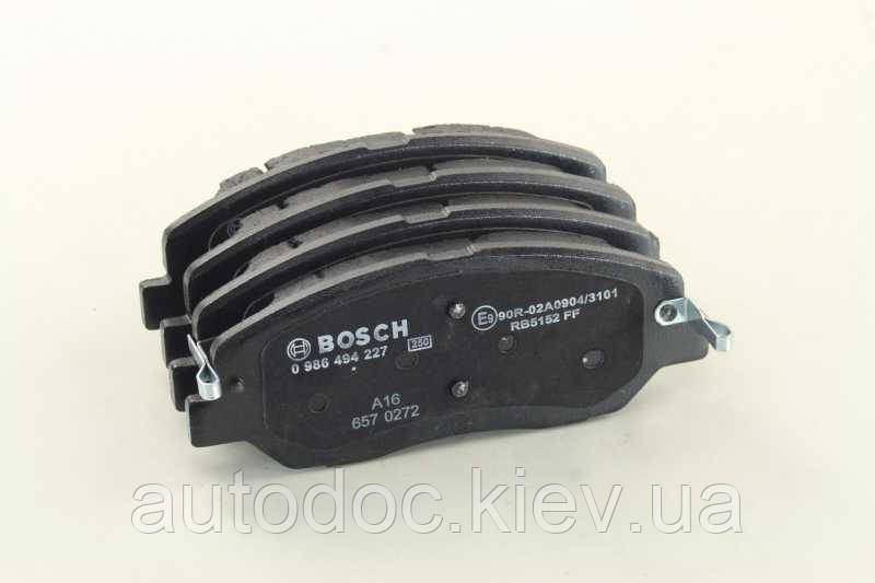 Колодка гальм. диск. HYUNDAI SANTA FE, передн. (вир-во Bosch), арт.0 986 494 227