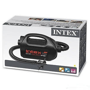 Електричний насос для надування Intex 68609 від мережі, прикурювача (220-240 V, 12 V, 1 100 л/хв), фото 3