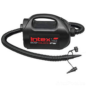 Електричний насос для надування Intex 68609 від мережі, прикурювача (220-240 V, 12 V, 1 100 л/хв), фото 1