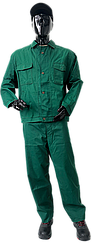 Костюм робочий Майстер (Саржа) (куртка, брюки), зелений, посилений, 03656 з