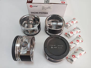 Комплект поршнів (анодовані) з пальцями (4 шт.) AMP PX-DAE-4A-3538-000-2 (79.00) STD для Lanos (Ланос) 1.6 16V, оригінальні