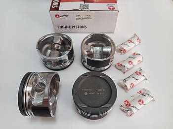 Комплект поршнів (анодовані) з пальцями (4 шт.) AMP PX-DAE-4A-3538-025-2 (79.25) Ремонт 1 (+0.25) для Lanos (Ланос) 1.6 16V,