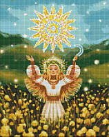 Алмазная картина Идейка Солнечная девушка с голограммными стразами (АВ) ©yuji.rivera (AMO7539) 40 х 50 см (На