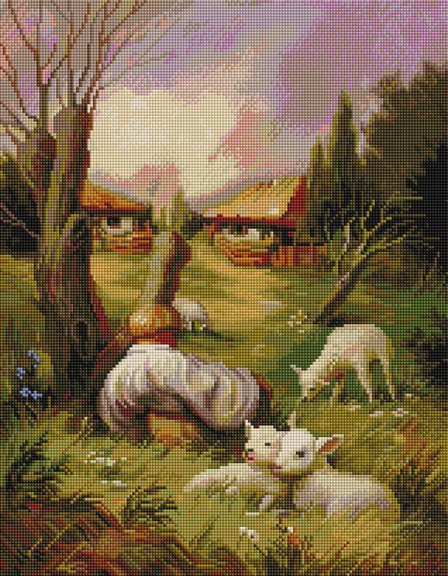 Картина стразами BrushMe Риси Кобзаря (GF5433) 40 х 50 см (На підрамнику)