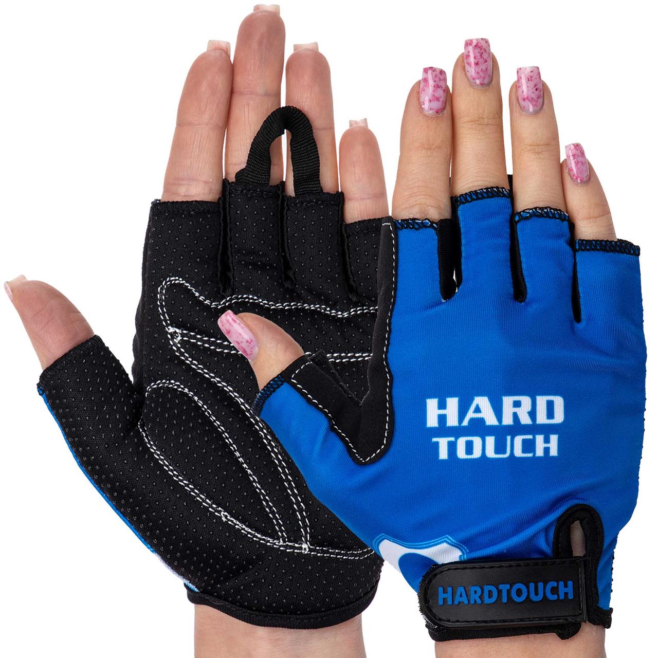 Рукавиці для фітнесу рукавички спортивні Zelart Hard Touch 004 розмір XL Blue-Black, фото 1