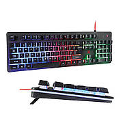 Клавіатура з підсвіткою! USB Desktop Keyboard - Maxlife Gaming MXGK-200 US QWERTY 1,8 м чорна