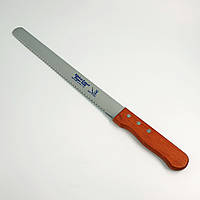 Кондитерский нож для нарезки бисквита крупные зубчики (длинный) 48.5 см