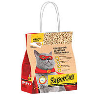 Коллар SuperCat Супер кет комкуючий деревний наповнювач для котів, 2,1 кг
