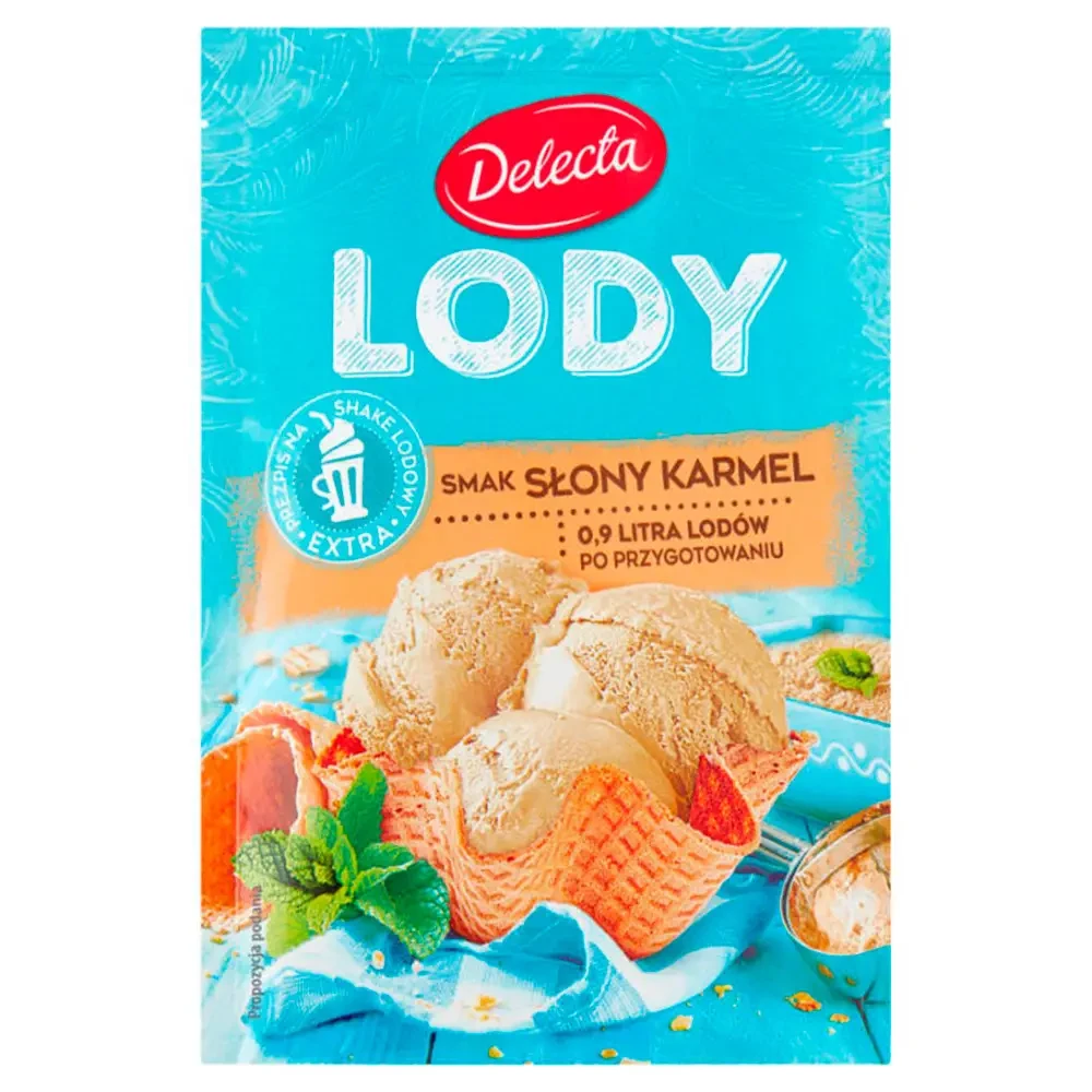 Морозиво сухе в пакетиках Lody Delecta (укус — солона карамель),57 г