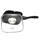 Сковорода-гриль Unique UN-4012 з кришкою 28см Black (3_03070), фото 2